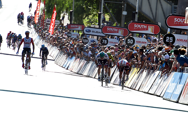 Caleb Ewan and Peter Sagan